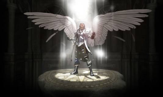 3d render of a warrior angel