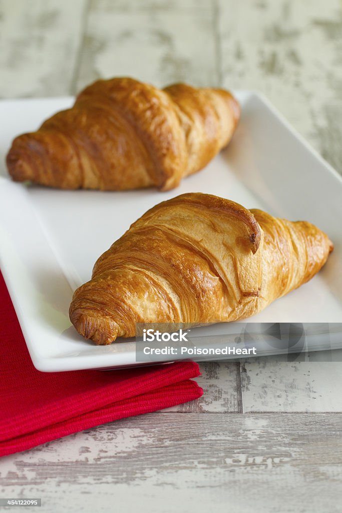 Due Croissant - Foto stock royalty-free di Bianco