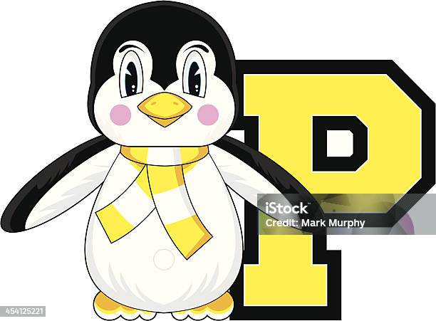 Ładny Penguin Się Litera P - Stockowe grafiki wektorowe i więcej obrazów Alfabet - Alfabet, Clip Art, Część ciała zwierzęcia