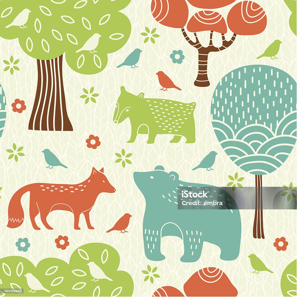 Animals seamless pattern Backgrounds stock vector