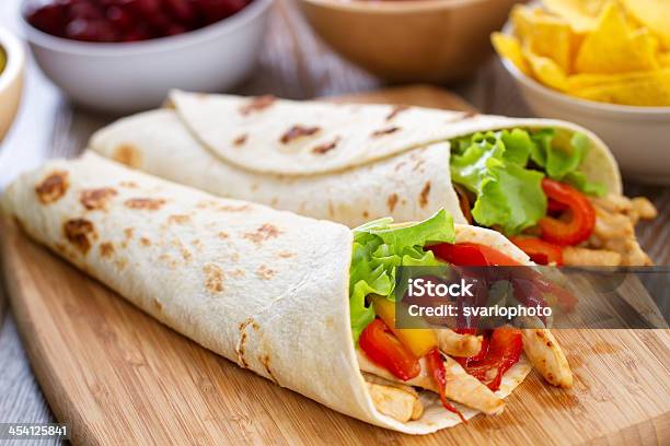 Mexican Chicken Fajita Stockfoto und mehr Bilder von Bildschärfe - Bildschärfe, Burritos, Eingewickelt