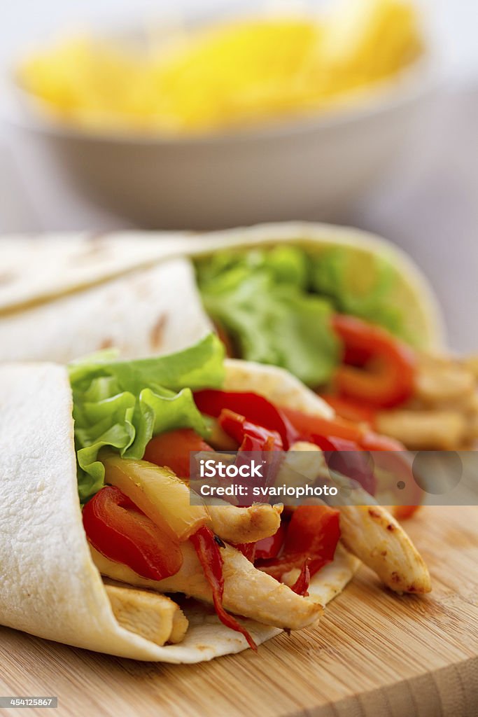 Mexican Chicken Fajita - Lizenzfrei Bildschärfe Stock-Foto