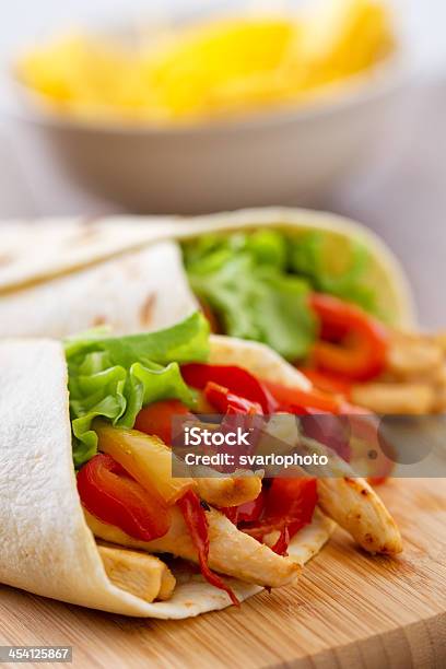 Mexican Chicken Fajita Stockfoto und mehr Bilder von Bildschärfe - Bildschärfe, Burritos, Eingewickelt