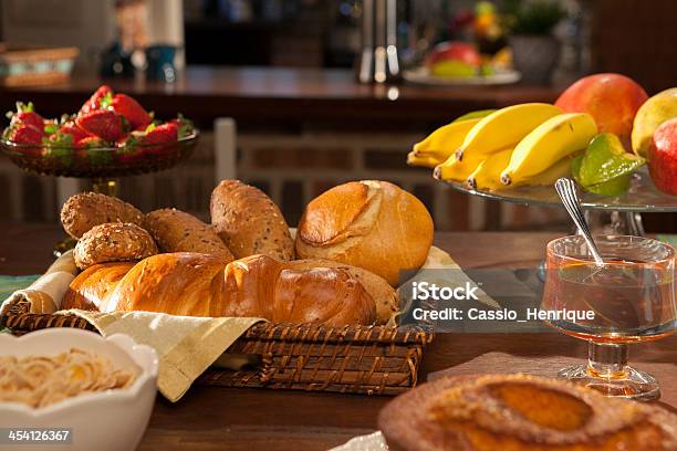 Breakfast In Kitchen Stock Photo - Download Image Now - Bread, Apple - Fruit, Basket