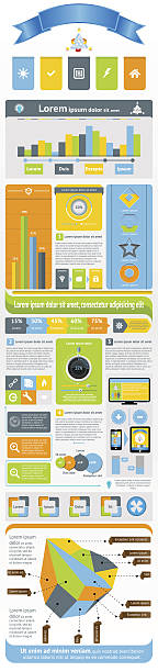 Elemente der Infografiken auf dem Flugzeug – Vektorgrafik