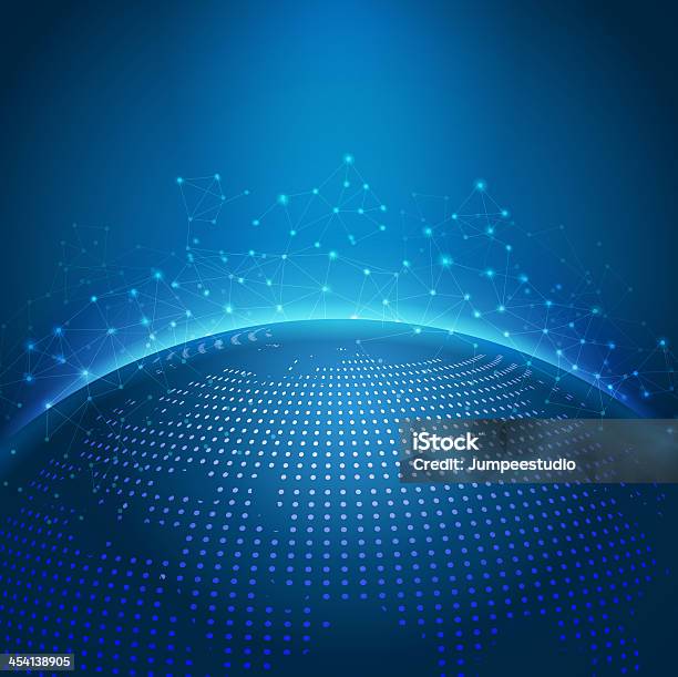 Globalen Technologie Meshnetzwerk Mit Digital Globe Stockfoto und mehr Bilder von Abstrakt
