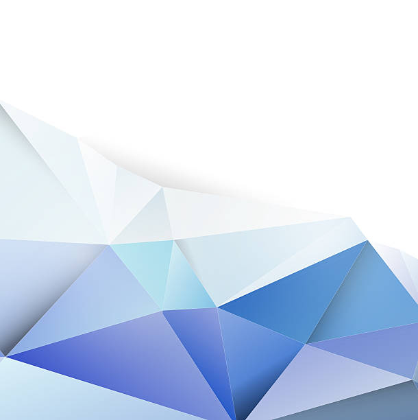 istock Abstract pattern made of blue, gray and white polygons 454138913