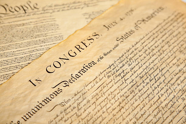 The United States Declaration of Independence  stock photo