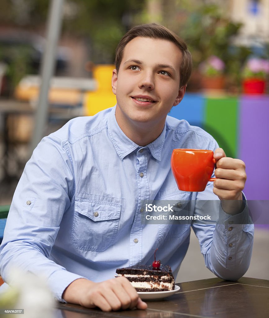 young man in the cafe Adult Stock Photo