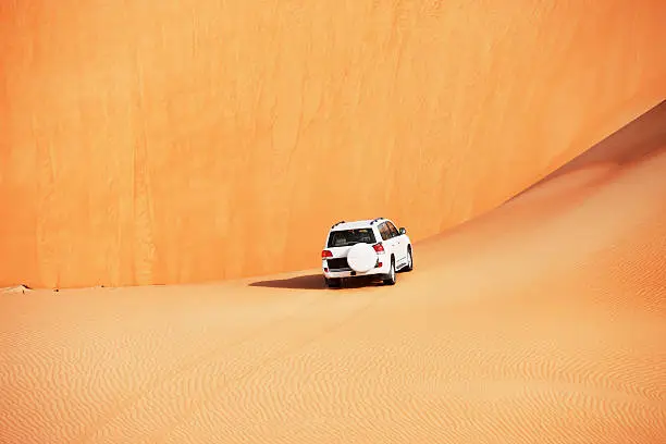 Photo of 4x4 dune bashing is a popular sport of Arabian desert