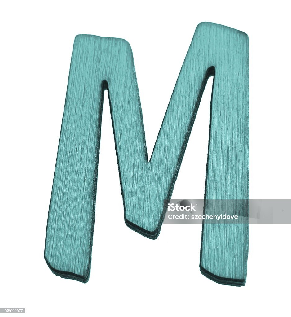 Blu Lettera M - Foto stock royalty-free di Alfabeto