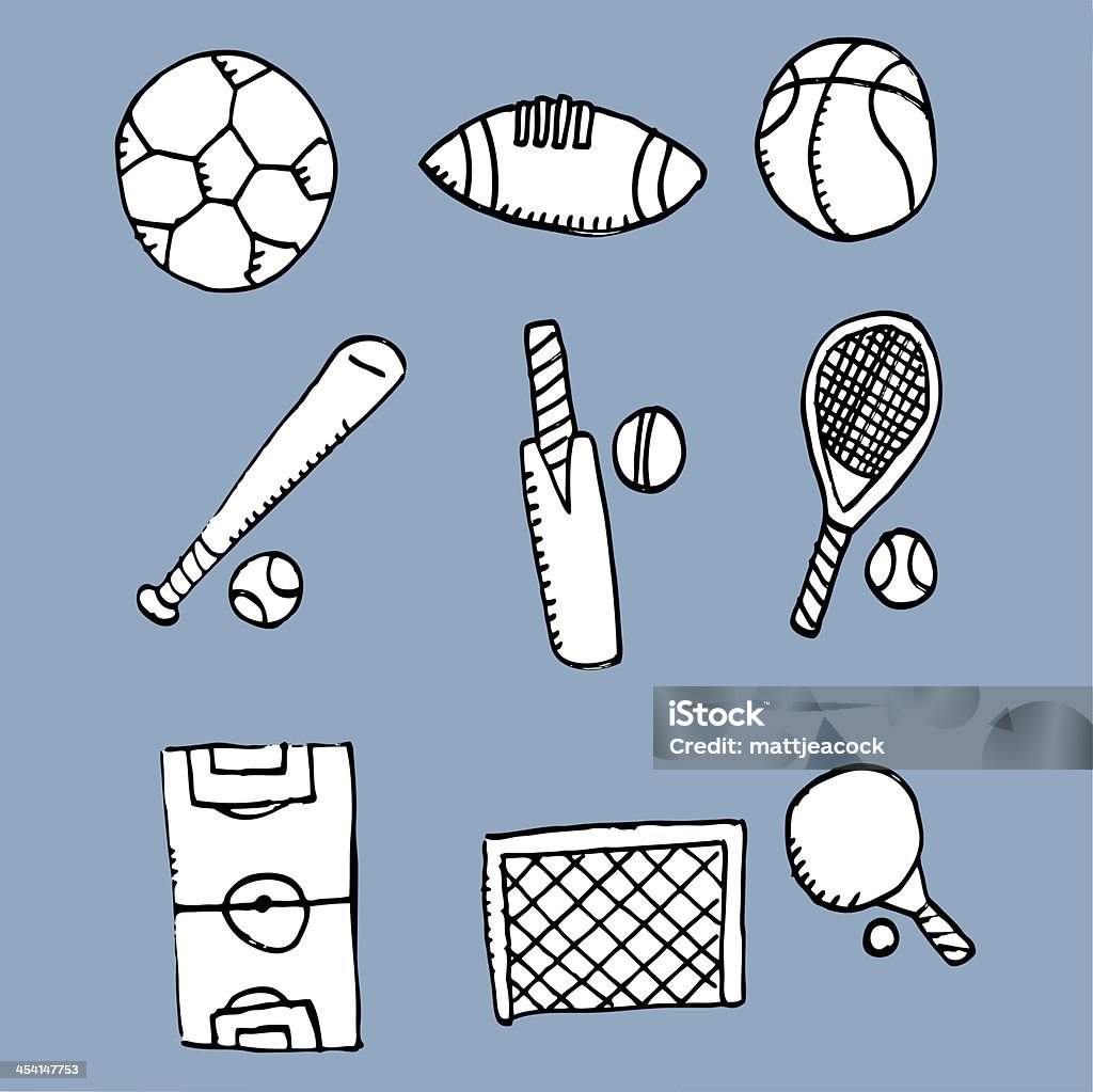 doodle icone Sport - Illustrazione stock royalty-free di Calcio - Sport