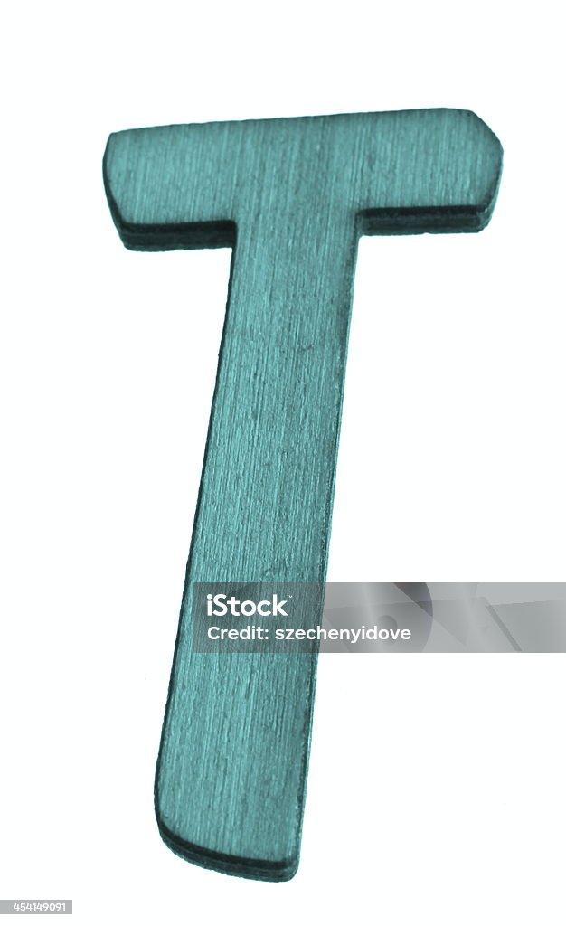 Blu Lettera T - Foto stock royalty-free di Alfabeto