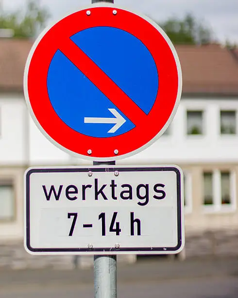 Photo of no parking sign in germany