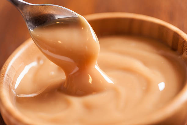 milk caramel stock photo