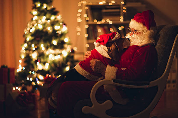 istock Santa Claus and his little helper 454149717