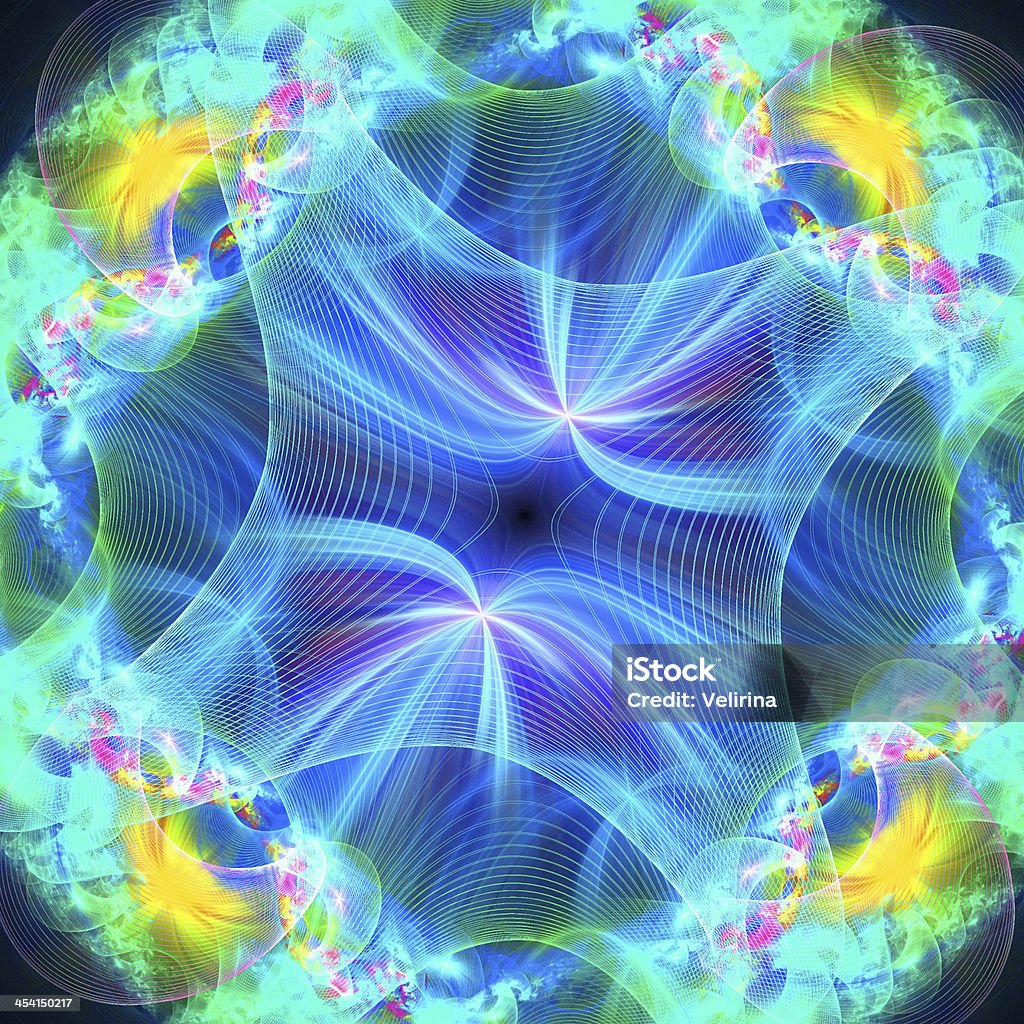 Pattern From A Grid And Bright Glowing Lights Stock Illustration ...