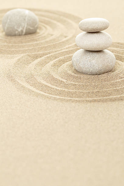 istock Balance zen stones in sand 454151103