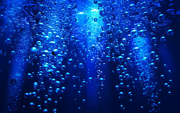 sott'acqua - green sea whirlpool bubble foto e immagini stock