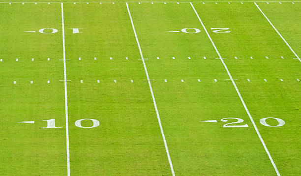 istock yard lines on a football field 454152683