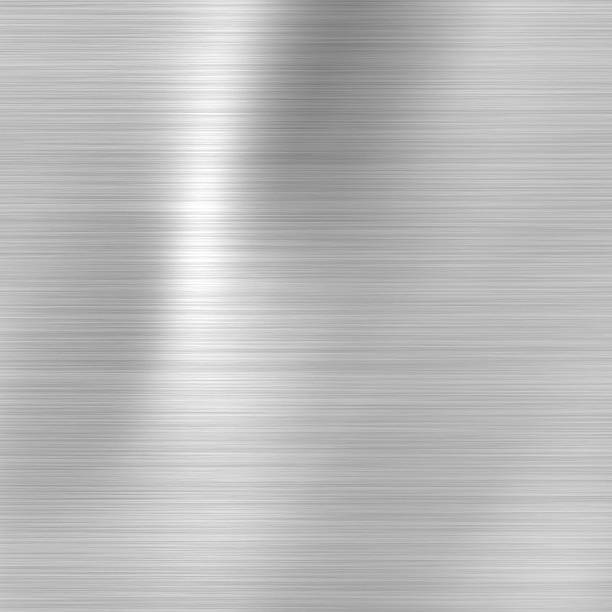 istock Brushed steel metallic plate 454155085