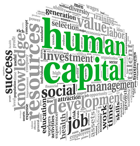istock Human investment capital key words formed in a cloud 454155125