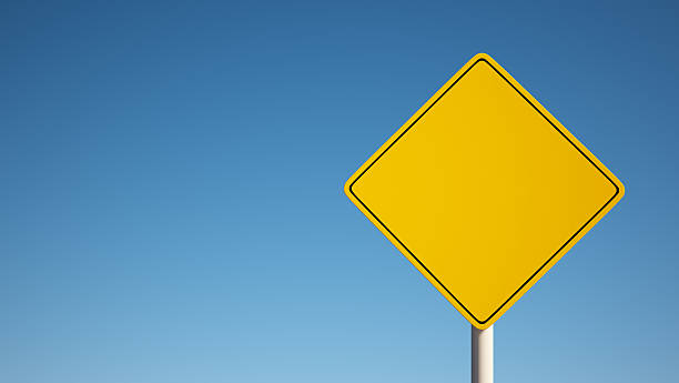 istock Yellow Blank Sign with Clipping Path 454156117