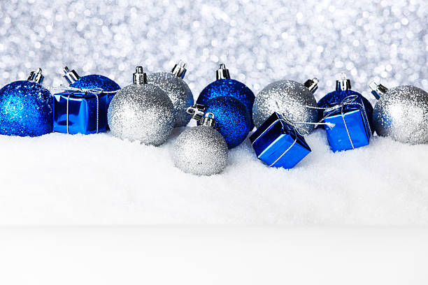 istock Christmas balls and gifts 454156133