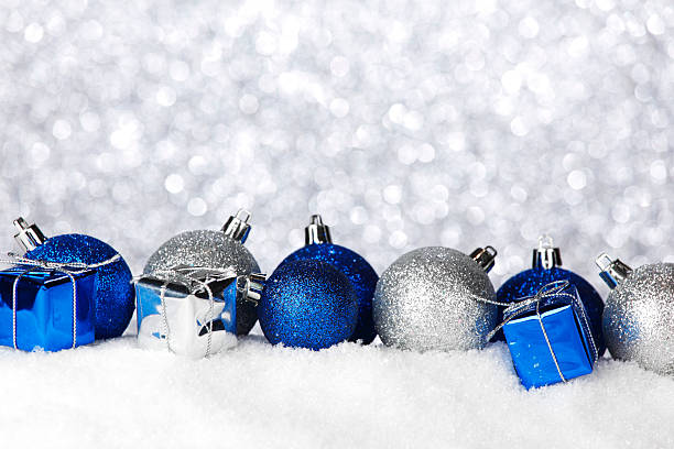 istock Christmas balls and gifts 454156171