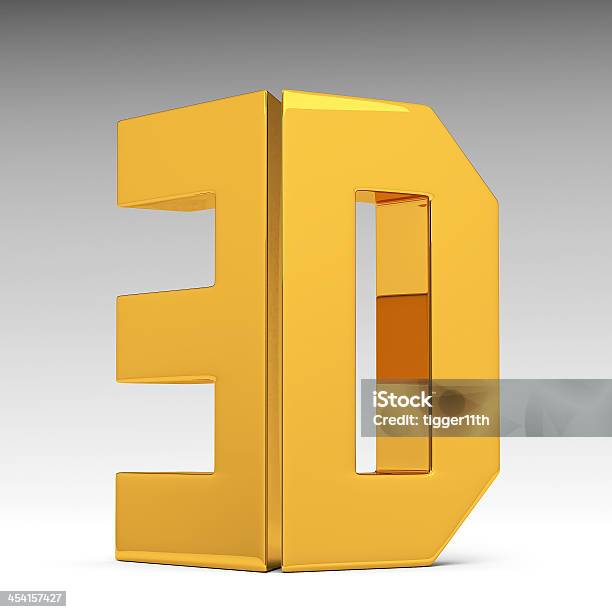Brilhante Ilustração 3d Gold3d Palavra - Fotografias de stock e mais imagens de Aço - Aço, Biséis, Criação Digital