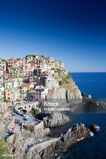 Manarola Cinque Terre Italy Stock Photo - Download Image Now - Architecture, Beach, Beauty In Nature