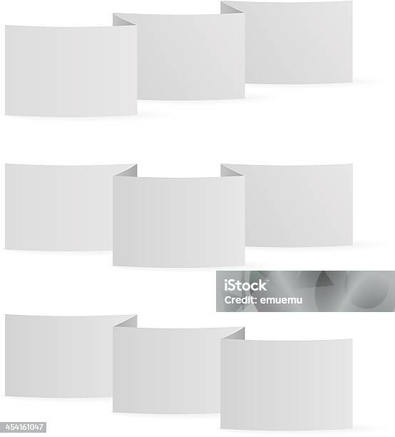 Three Folded Papers Stock Illustration - Download Image Now ...