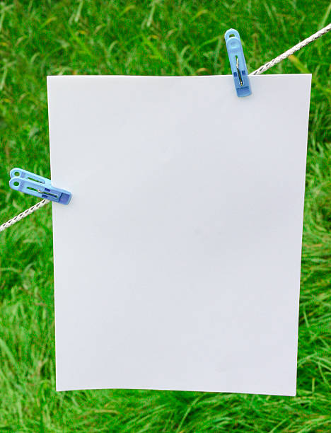 istock page or note on the clotherline with clotherspins 454161825