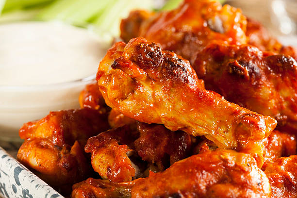 istock Hot and Spicey Buffalo Chicken Wings 454165827