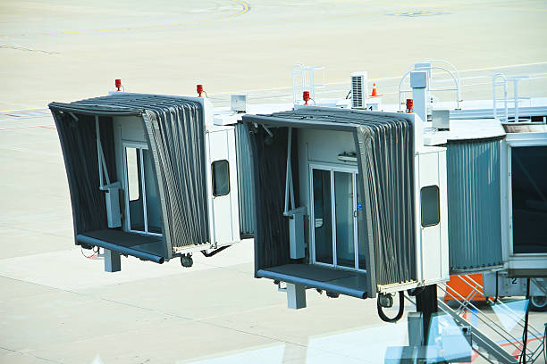 aerobridge in plane parked
