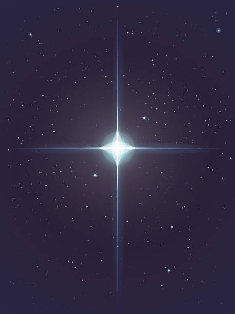 Vector Glowing Star Background  north star stock illustrations