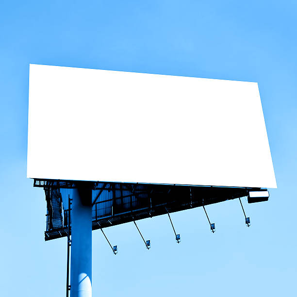 istock Blank big billboard over blue sky, put your text 454171537