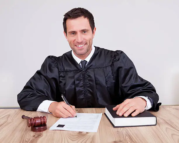 Photo of Male Judge In Courtroom