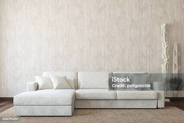 Moderne Wohnzimmer Interieur Stockfoto und mehr Bilder von Beige - Beige, Dekoration, Dreidimensional