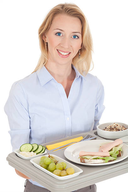 istock woman with lunch tablet 454181023