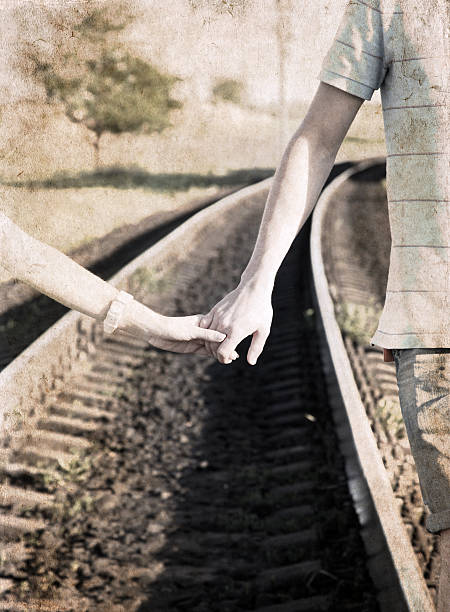 istock artwork in retro style, couple 454181359