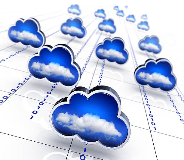 computação em nuvem - anwendung imagens e fotografias de stock