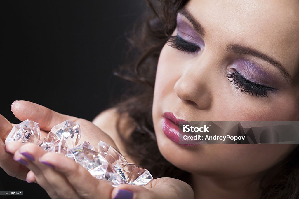 Junge Frau mit Diamanten - Lizenzfrei Horizontal Stock-Foto