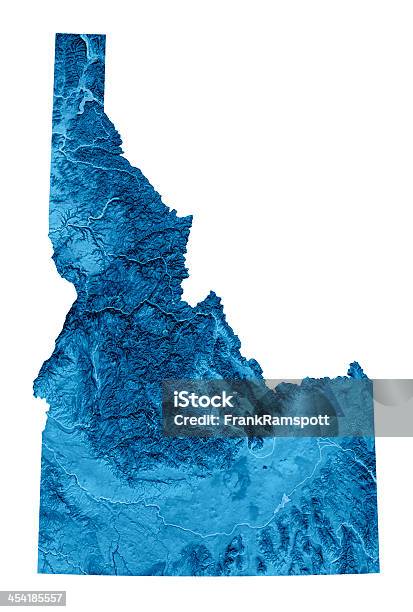아이다호족 Topographic 맵 격리됨에 아이다호에 대한 스톡 사진 및 기타 이미지 - 아이다호, 지도, 지형도