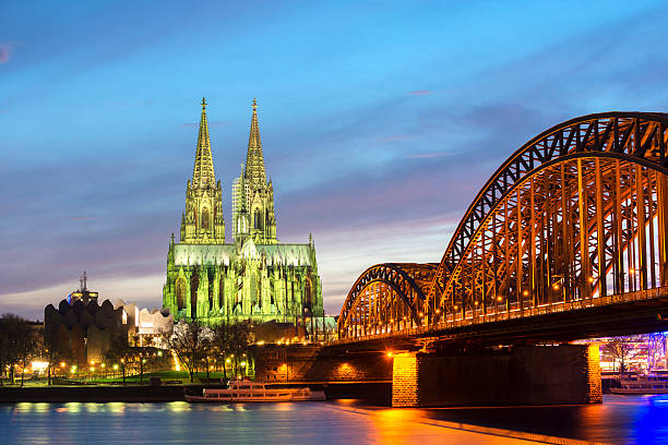 istock Cologne Cathedral at Night in Germany 454189667