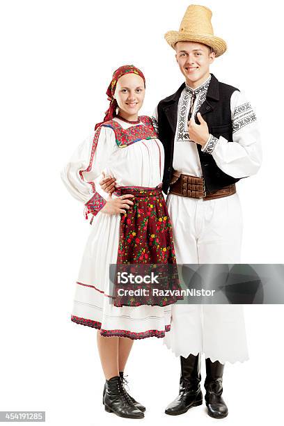 Teenagers In Traditional Costumes Stock Photo - Download Image Now - Abstract, Adult, Arts Culture and Entertainment