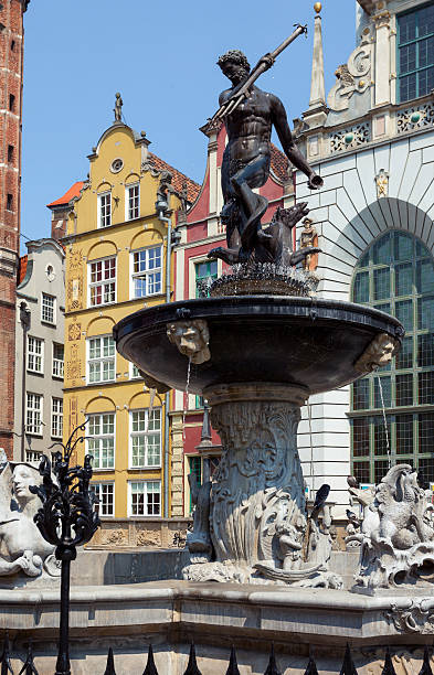 istock Famous Neptune fountain at Dlugi Targ square. 454196685