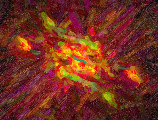 istock Abstract oil nature painting 454201789