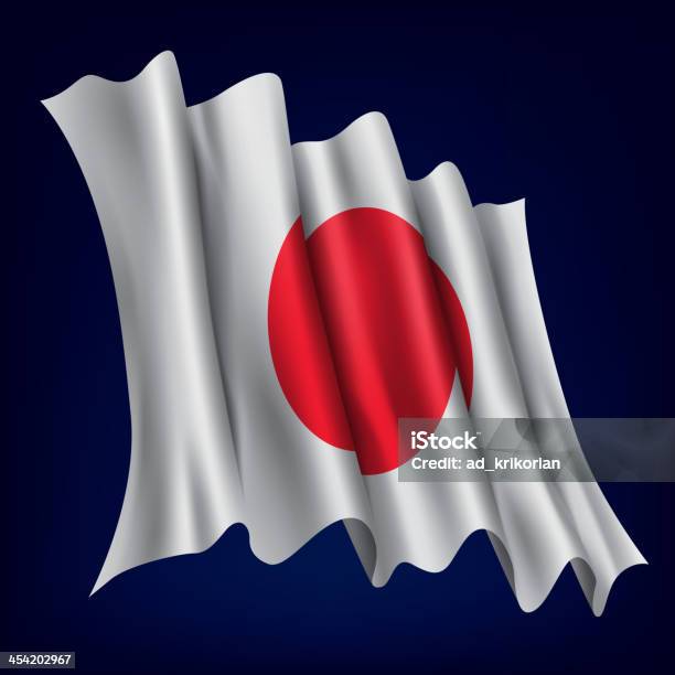 Japan Japanische Flagge Stock Vektor Art und mehr Bilder von Aktivitäten und Sport - Aktivitäten und Sport, Asien, Bewegung