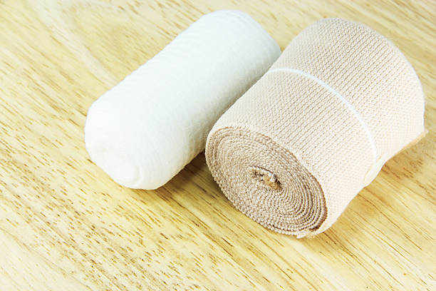 istock Bandage on the wooden table 454204875